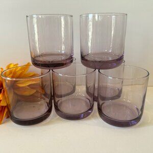 Vintage - Libbey - Metropolitan - Flat Juice Glass - Plum - 3 1/3" Tall - 10 oz.